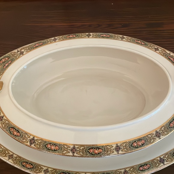 Homer Laughlin Vandemere Oval Lidded Vegetable Serving Bowl & Platter - Picture 7 of 14
